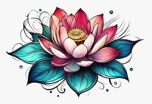 Floating lotus tattoo idea