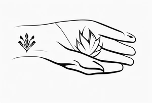 hand and paw tattoo with Mikasa name tattoo idea