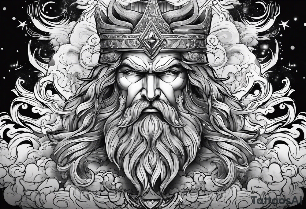 Zeus thunder tattoo idea