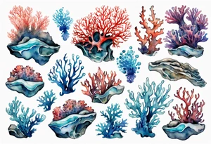 Corals revealed by a wave tattoo idea