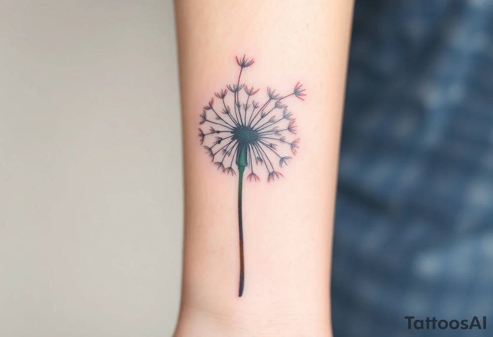 Dandelion realistic tattoo idea