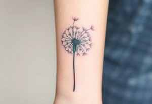 Dandelion realistic tattoo idea