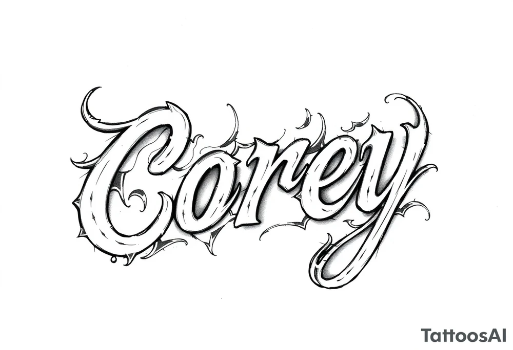 The name Corey tattoo idea