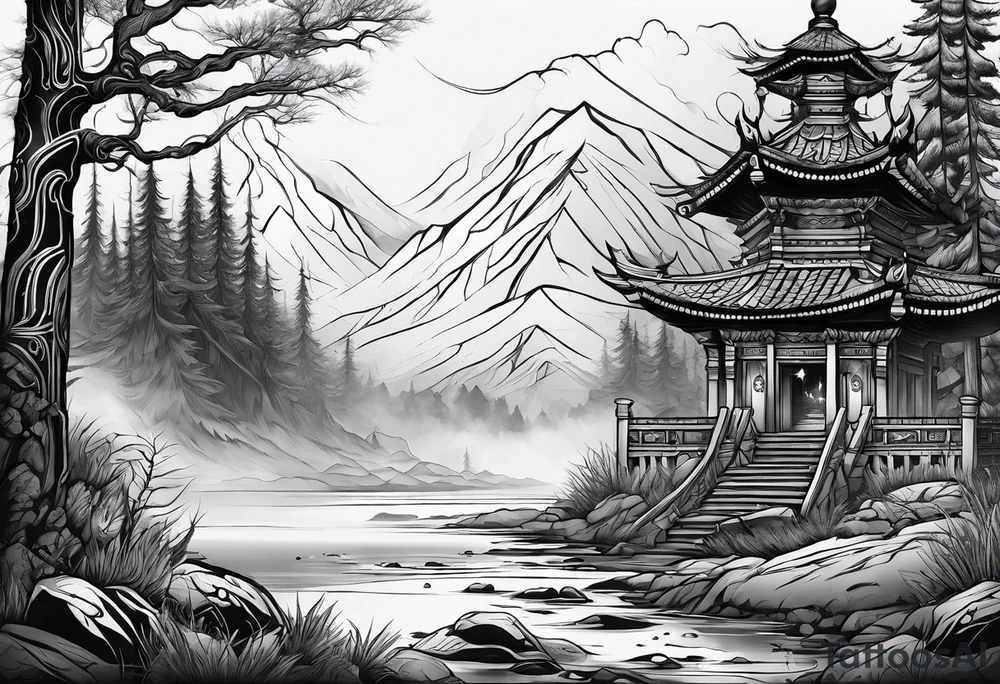 Valhalla mist fog tattoo idea