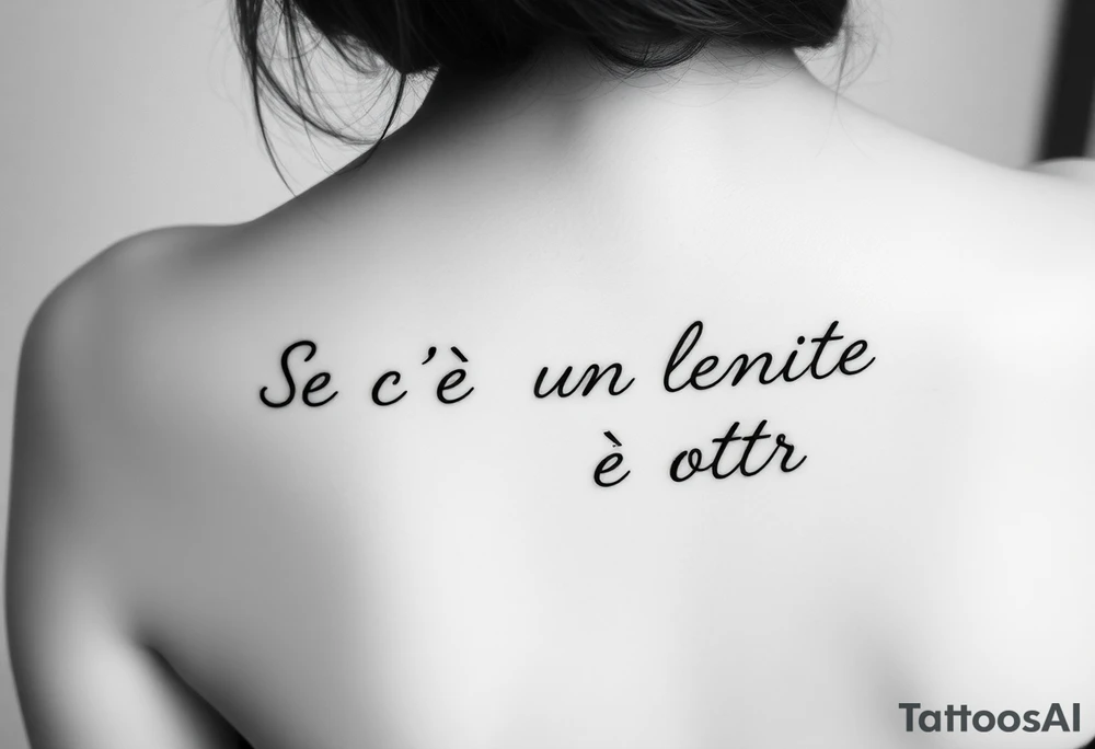 scritta sotto il pettorale “Se c’è un limite c’è un oltre” tattoo idea