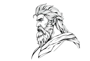 GREEK GOD LOOKING OVER HIS EMPIRE tattoo idea