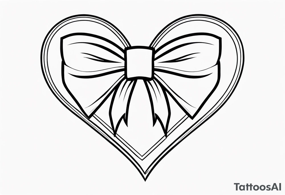 Heart-Shaped Bow tattoo idea