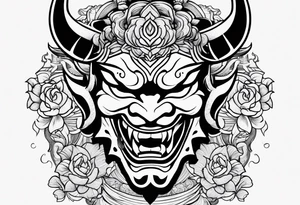 Hannya simple tattoo idea