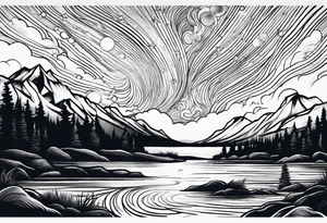 Aurora borealis tattoo idea