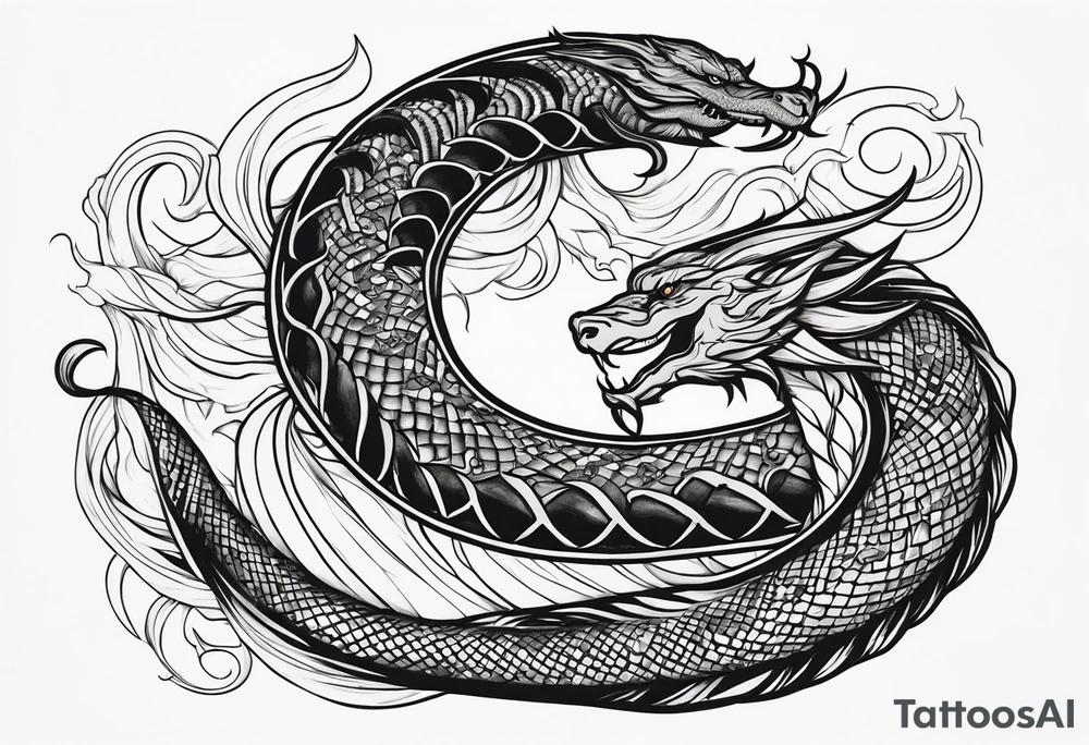 jörmungandr around the arm tattoo idea