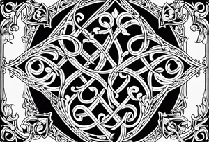 Fleur de lys celtique dans un brasier tattoo idea