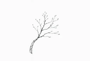 half birch tree tattoo idea