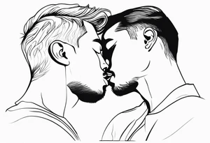 Men kissing tattoo idea