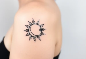 sun and moon tattoo idea