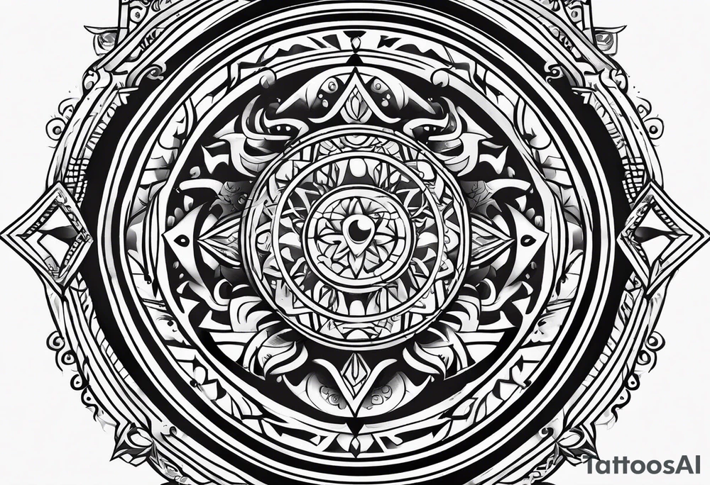 magic seal with tribals tattoo idea