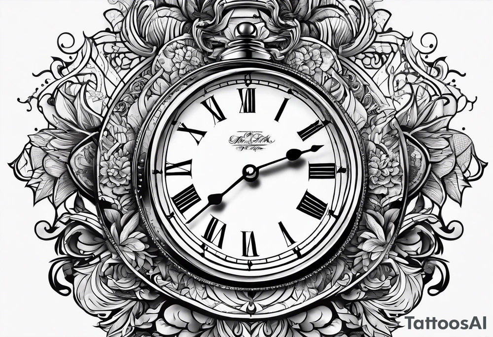 Write: no need to run after the time tattoo idea