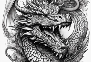 Dragon in gym tattoo idea