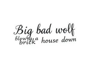 Big bad wolf  blowing a brick house down tattoo idea