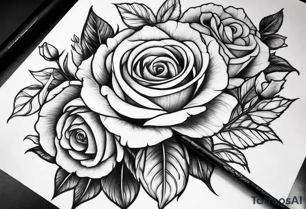i want a full arm tattoo with simple flowers and roses tattoo idea