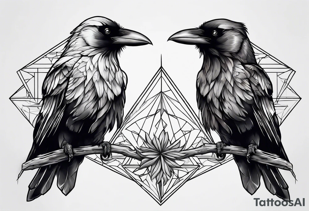 Two crows tattoo idea