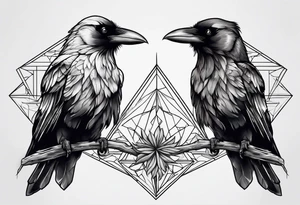 Two crows tattoo idea