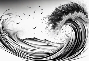 Sand blowing in the wind tattoo idea