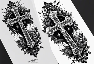 rosary tattoo on forearm tattoo idea