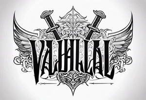 Valhalla sword tattoo idea