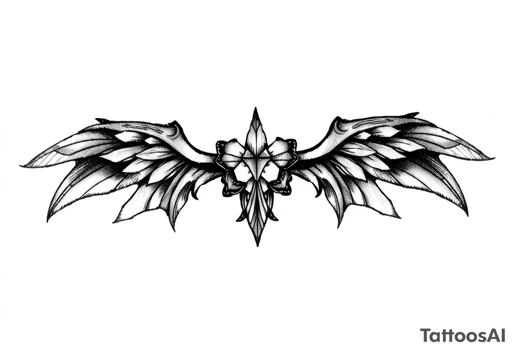 Cute  between breasts
 tattoo small/medium size for women tattoo idea