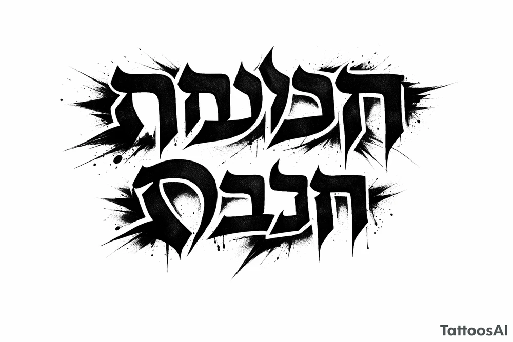 aramaic script lettering tattoo tattoo idea