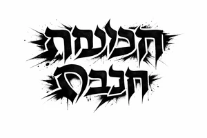 aramaic script lettering tattoo tattoo idea
