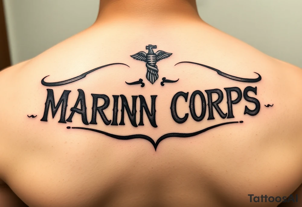 Republic of Korea
                Marine Corps
lettering tattoo idea