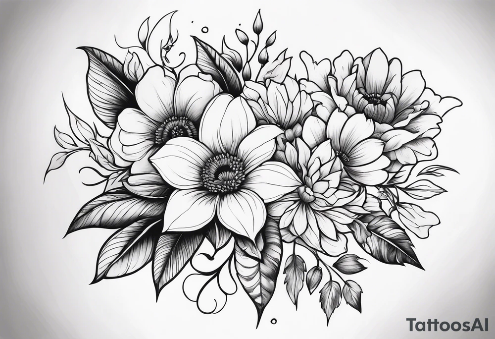 Gangster flowers tattoo idea