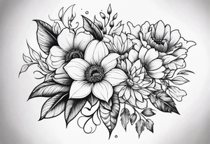 Gangster flowers tattoo idea