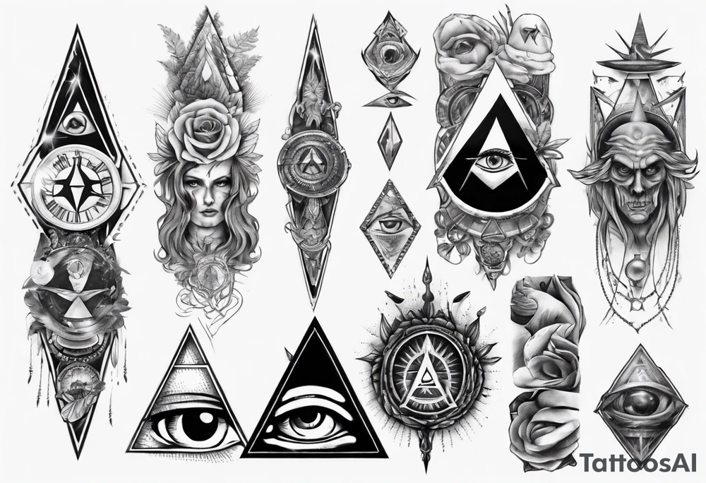 Illuminati
ARM SLEEVE 
REALISTIC tattoo idea