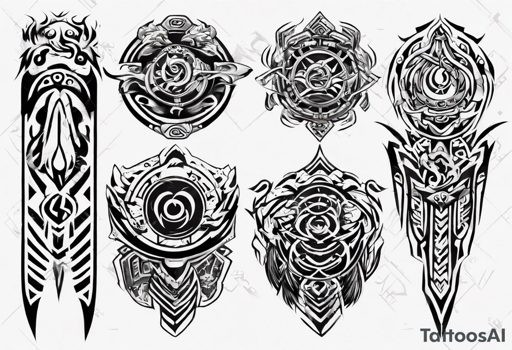 Tribal pectoral tattoo idea
