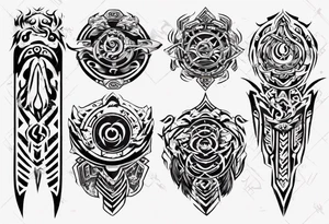 Tribal pectoral tattoo idea