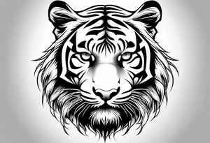 tiger vertical tattoo idea
