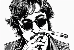 john lennon smoking cigarette tattoo idea