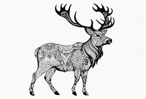 Magical Reindeer tattoo idea