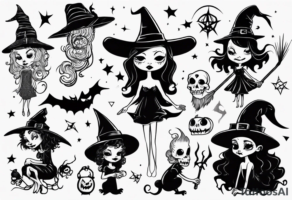 witch tattoo idea