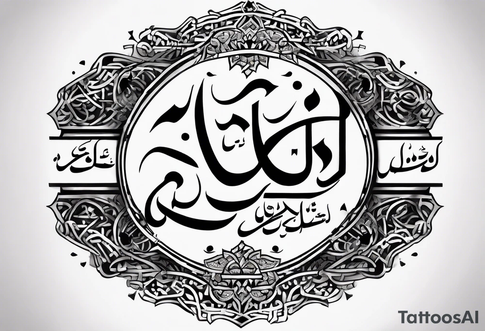 I want a chest tattoo with this writing in arabic, رحيم وكريم tattoo idea
