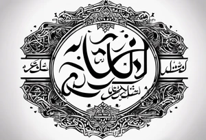 I want a chest tattoo with this writing in arabic, رحيم وكريم tattoo idea