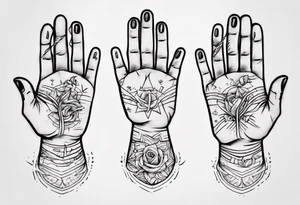Really simple, only a few lines 
and clean tattoo of . two hands holding tattoo idea