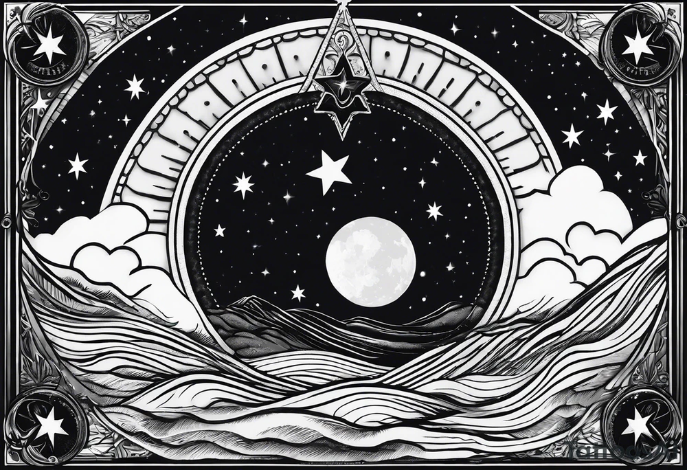 the star (tarot card) with Aquarius feeling tattoo idea the star (tarot card) with Aquarius feeling tattoo idea