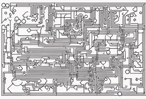 Puzzle with circuits tattoo idea