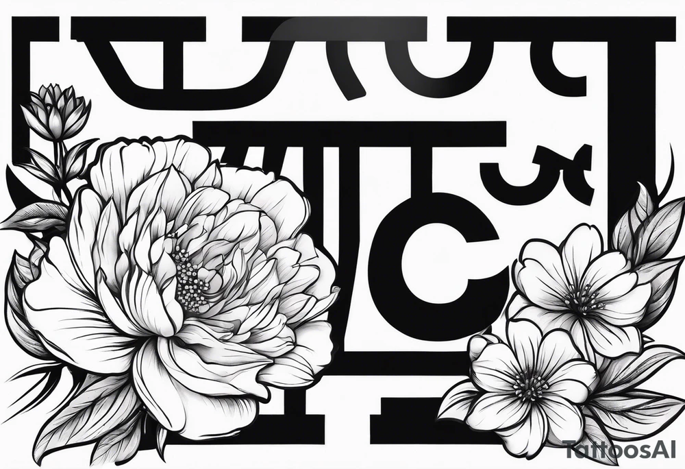 “Illustrate a small, elegant tattoo of a flower bouquet with clean lines and minimal shading, perfect for a feminine touch.” tattoo idea
