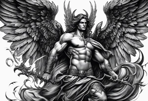 Angel vs Demon for all mankind tattoo idea