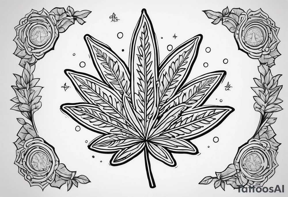 Marijuana and Psychedelic inspired tattoo tattoo idea