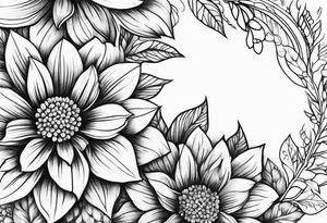 Floral sleeve tattoo idea